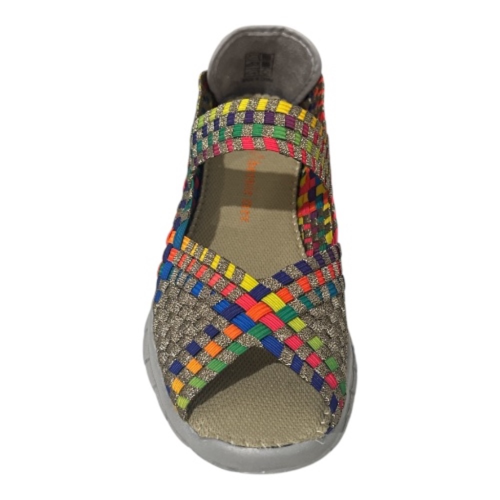 Bernie Mev Comfi Wedge Sandals Bronze Multi Elastic Comfort Lightweight - NWB - Picture 3 of 6